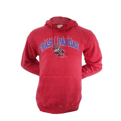 Rocket City Trash Pandas Men's Red Weathered Fleece Hoodie