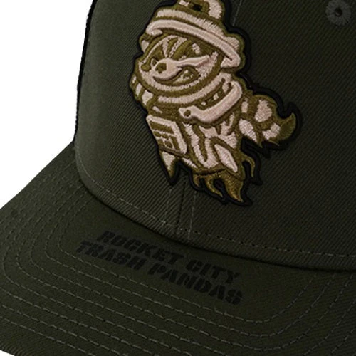 Rocket City Trash Pandas New Era 39THIRTY M-Crown Stretch Fit 2026 Armed Forces Stretch Fit Cap - Image 2
