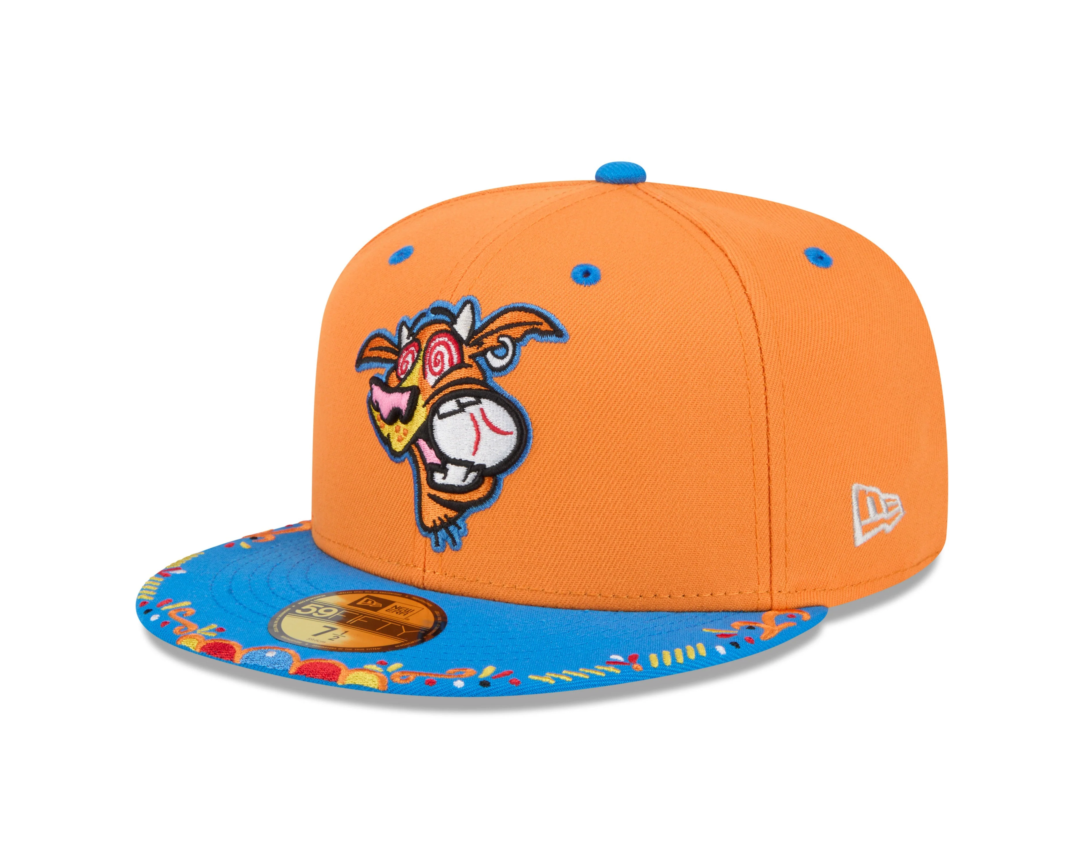 Rocket City Trash Pandas New Era 59FIFTY Copa Orange & Blue Fitted Cap - Image 2
