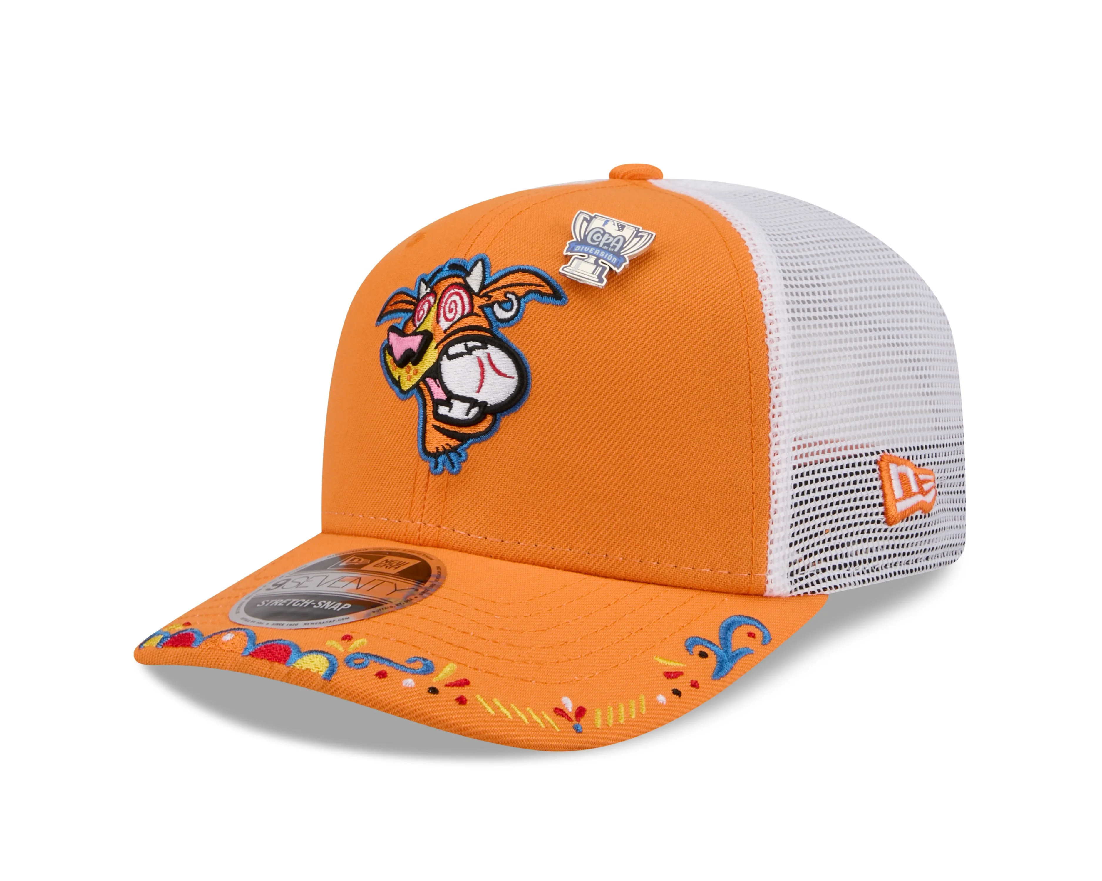 Rocket City Trash Pandas New Era 9SEVENTY Orange Copa Trucker Cap - Image 3