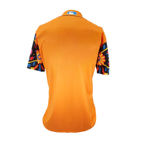 Rocket City Trash Pandas Rawlings Adult Orange Lunaticos Jersey - Image 2