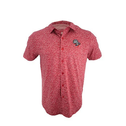 Rocket City Trash Pandas Red Button Down Polo