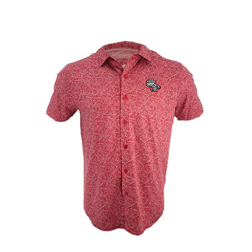 Rocket City Trash Pandas Red Button Down Polo - Image 2