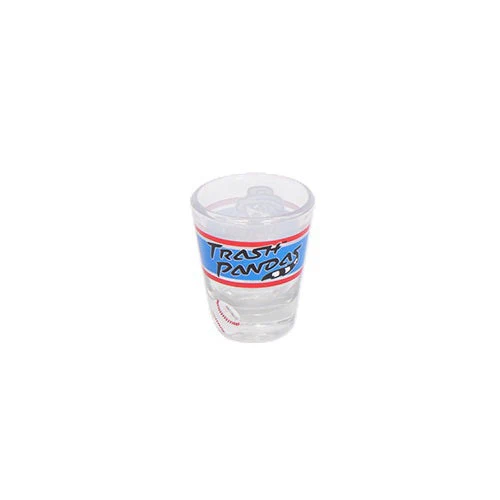 Rocket City Trash Pandas Striped 2oz Shot Glass - Image 2