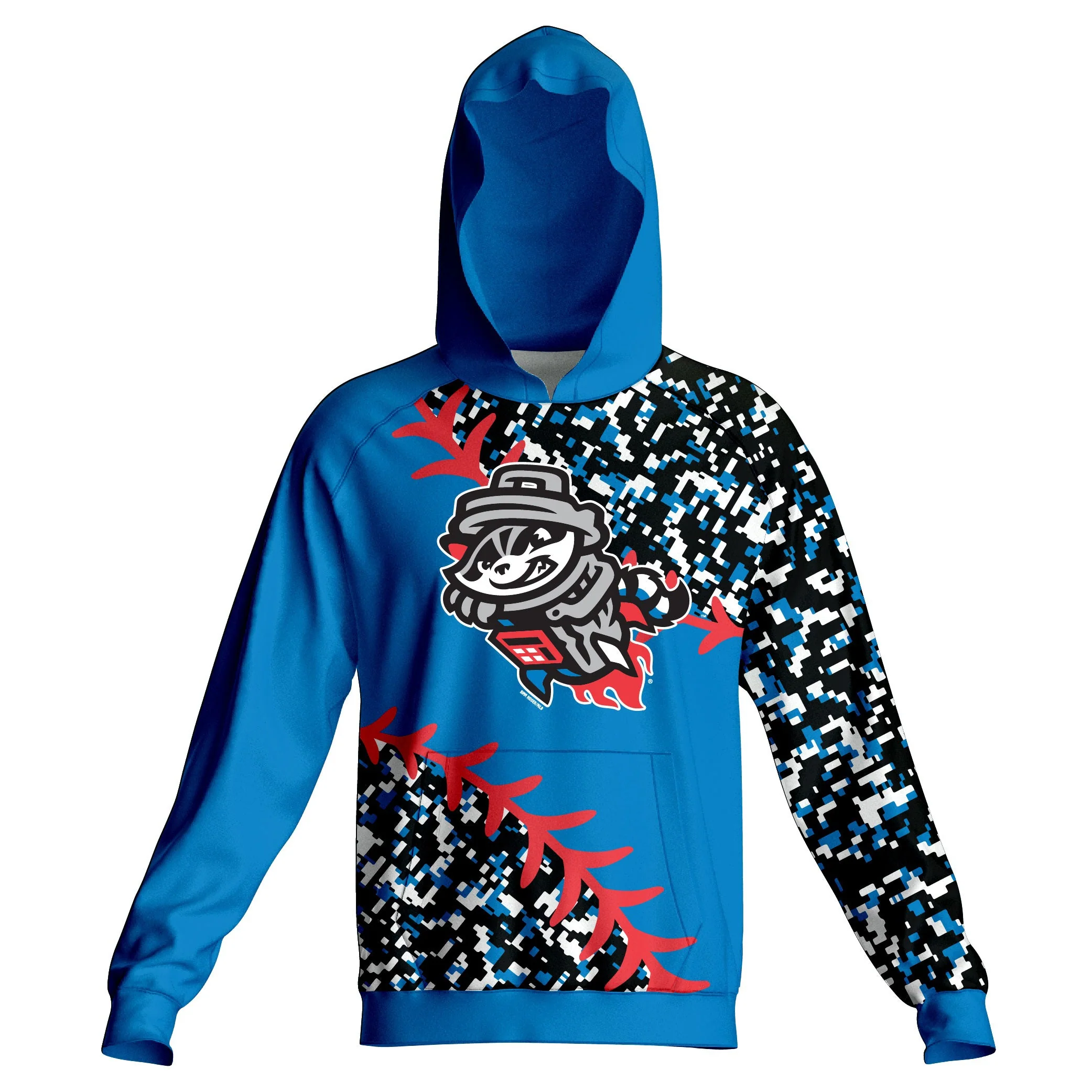 Rocket City Trash Pandas Youth Sublimated Crazy Hoodie
