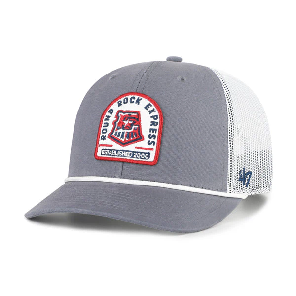 Round Rock Express '47 Grey E-Train Patch Adjustable Trucker Hat