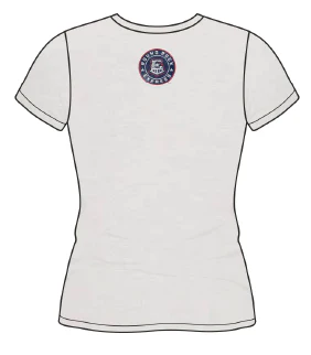 Round Rock Express Women's Cartoon Smiley Baseball Tee - Image 2