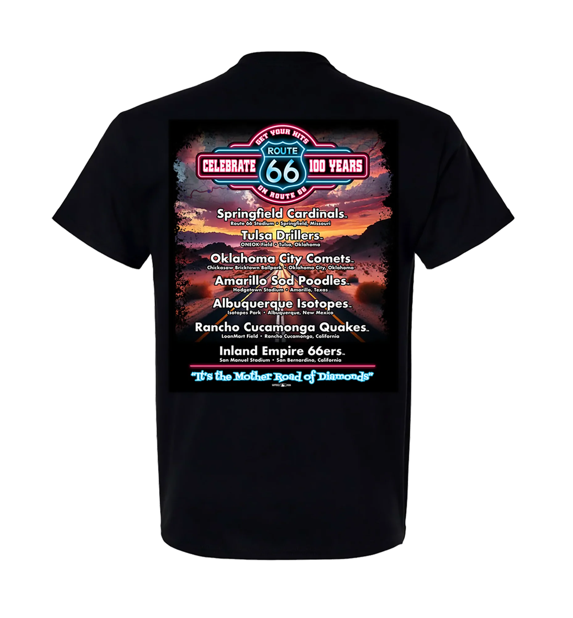 Route 66 Team Tour T-Shirt Black