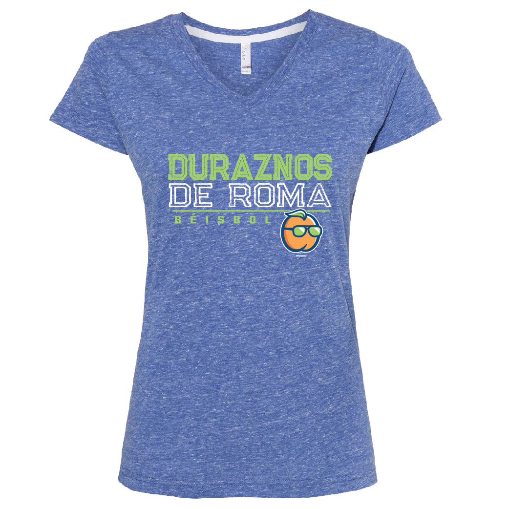 Royal Melange Duraznos Ladies V-Neck