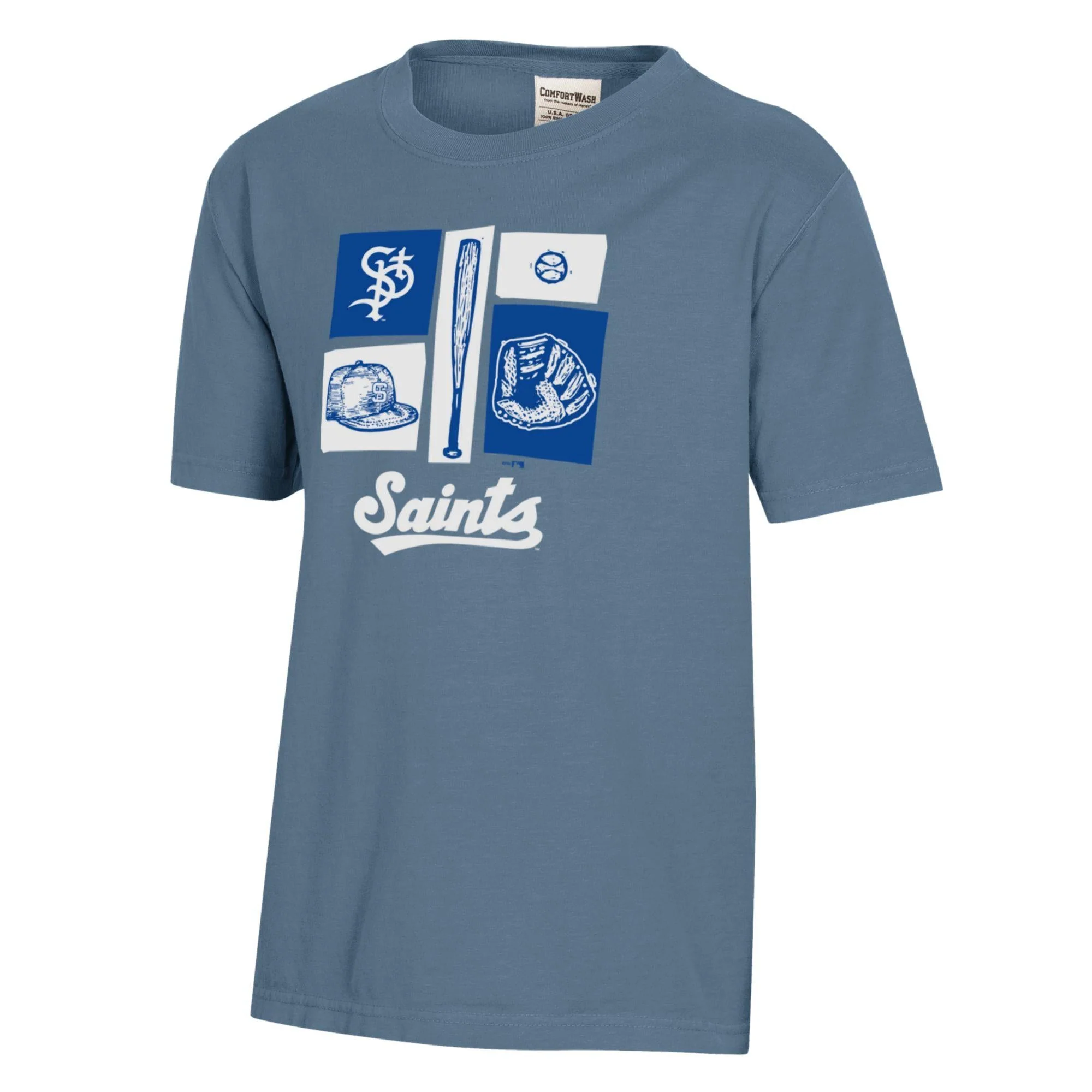 St. Paul Saints Comfort Wash Youth Baseball Icon Tee