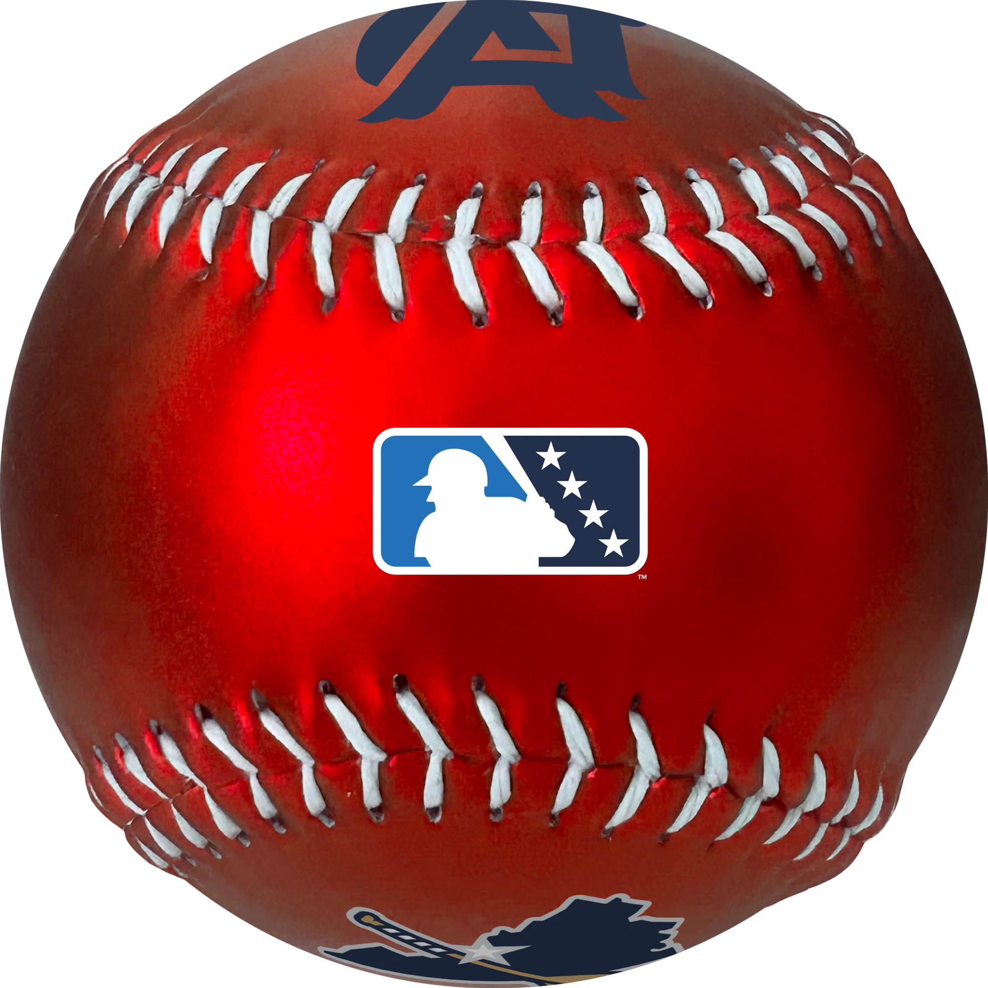 Salem RidgeYaks Rawlings Red Metallic Baseball - Image 3