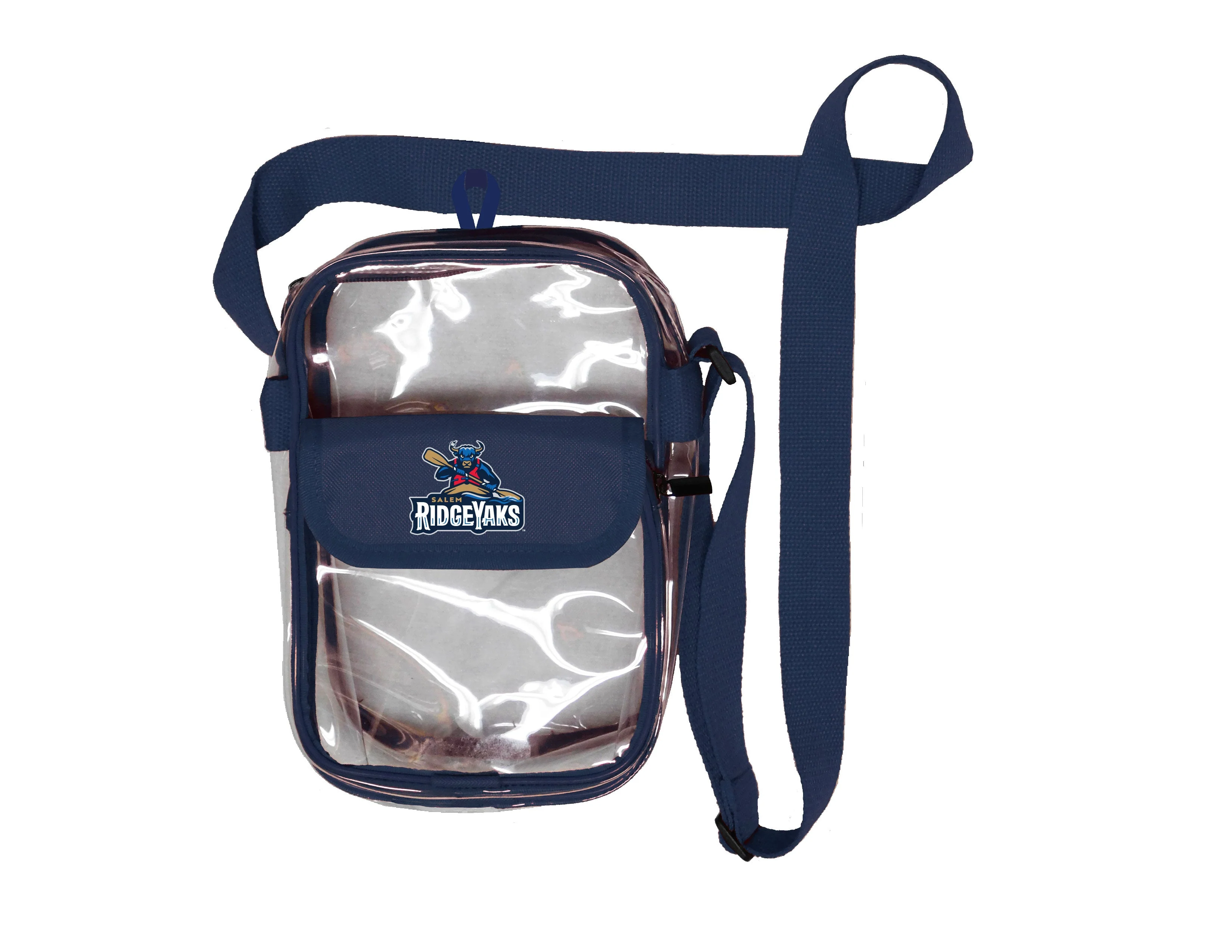 Salem RidgeYaks Navy/Clear Crossbody Stadium Bag