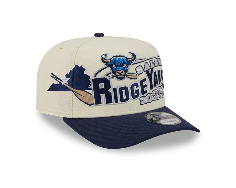 Salem RidgeYaks New Era 9Fifty Cream & Navy Snapback - Image 3