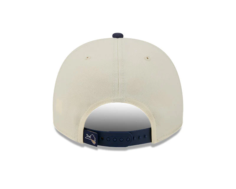 Salem RidgeYaks New Era 9Fifty Cream & Navy Snapback - Image 6