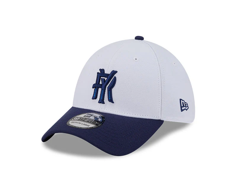 Salem RidgeYaks New Era White and Navy Interlocking Logo 3930