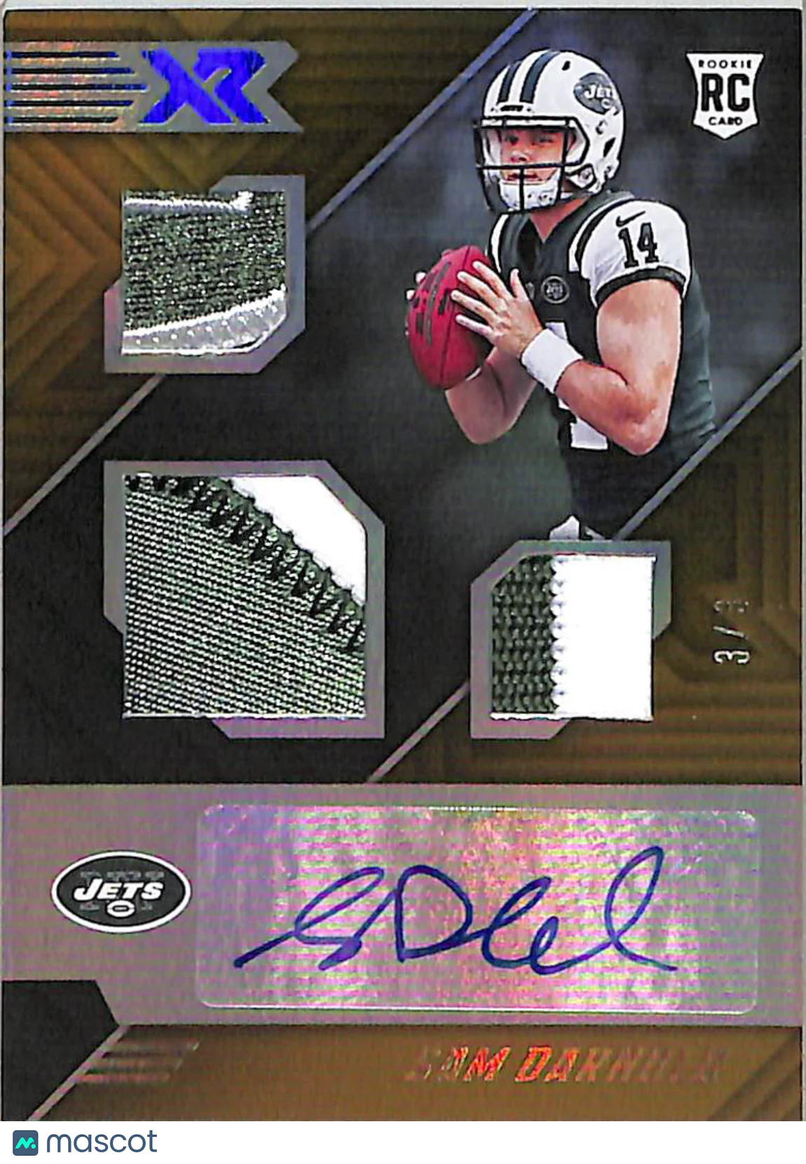 Sam Darnold 2018 Panini XR #163 Autograph Triple