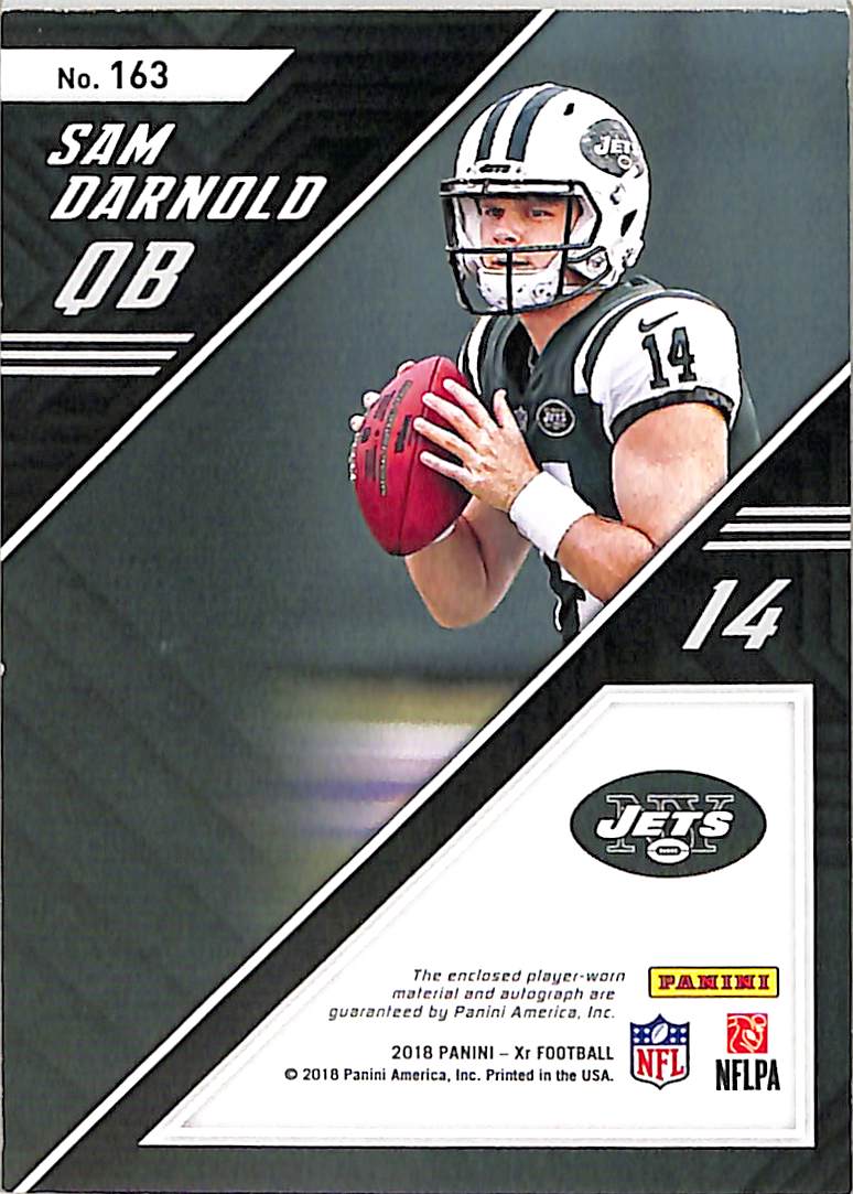 Sam Darnold 2018 Panini XR #163 Autograph Triple - Image 2