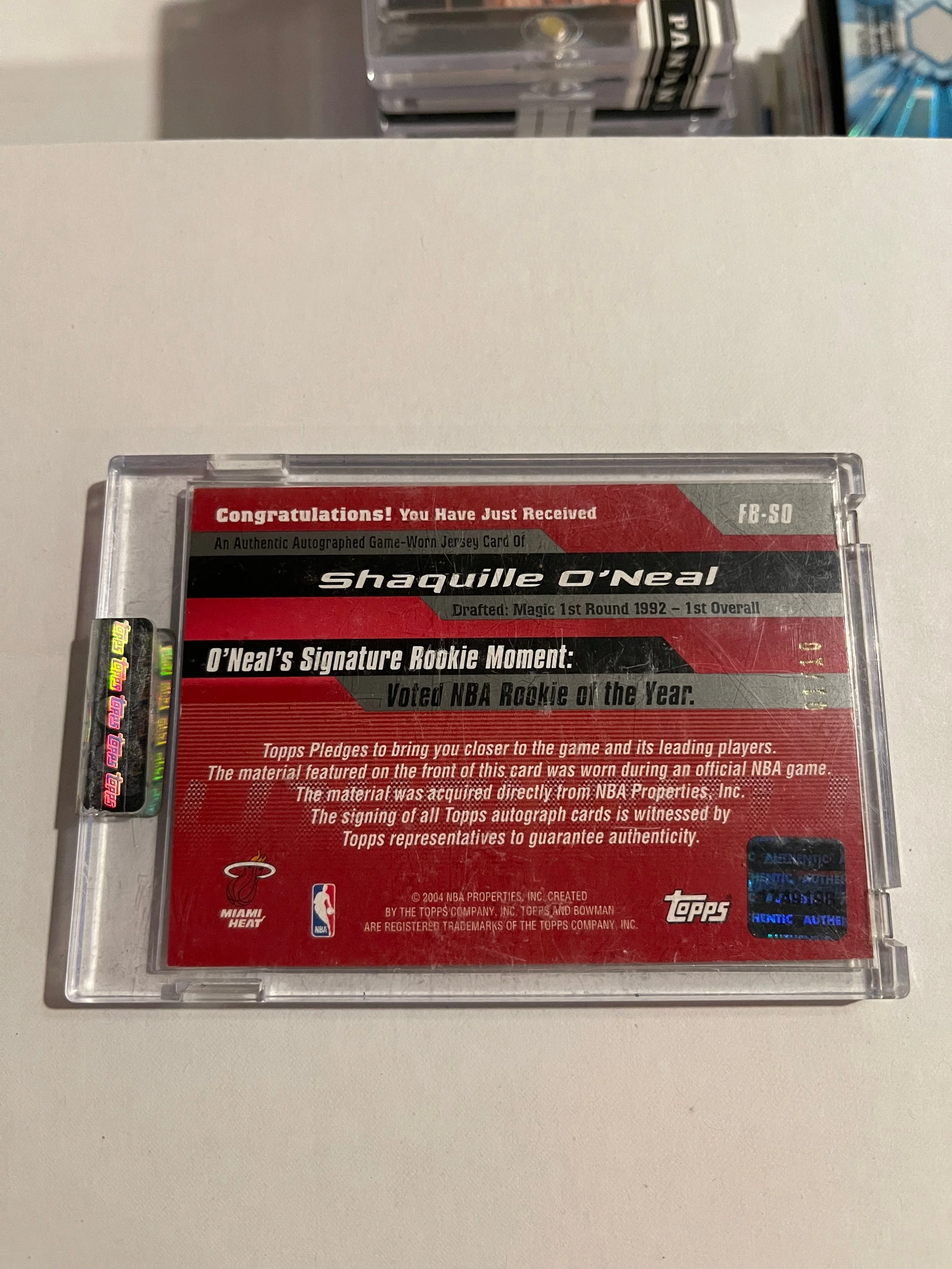 Shaquille O'Neal 1992 Bowman Flashback #FB-SO Aut - Image 2