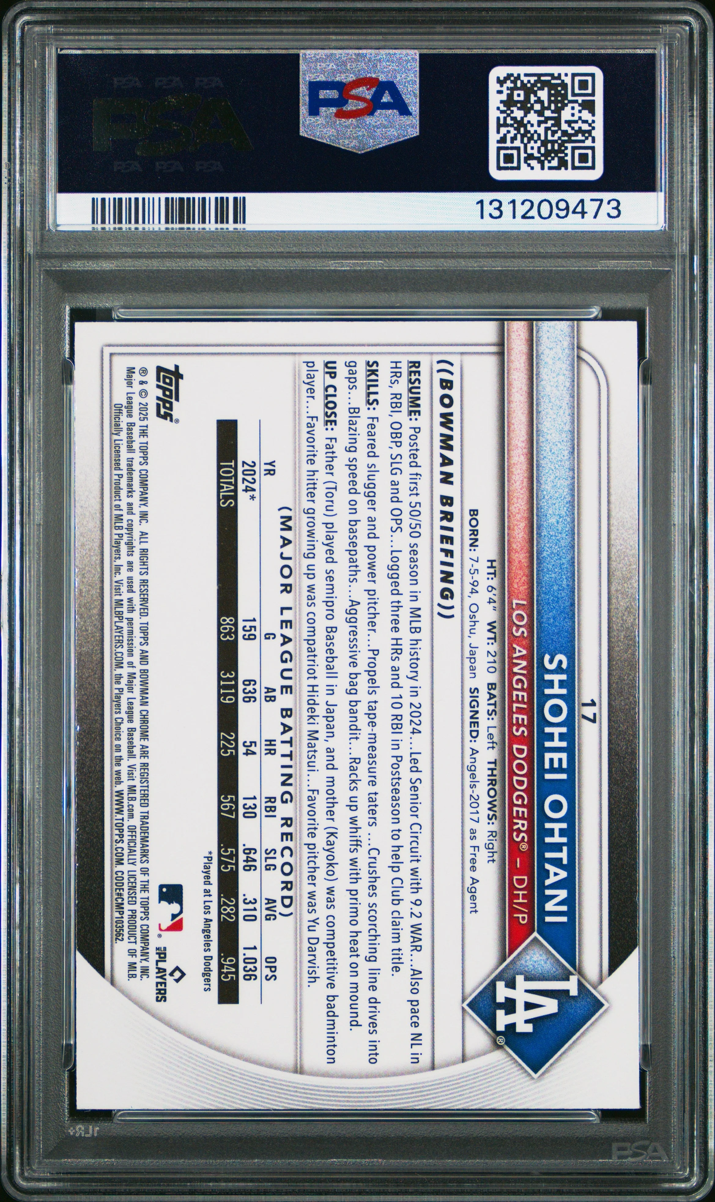 Shohei Ohtani 2025 Bowman Mega Box Chrome #17 Nav - Image 2