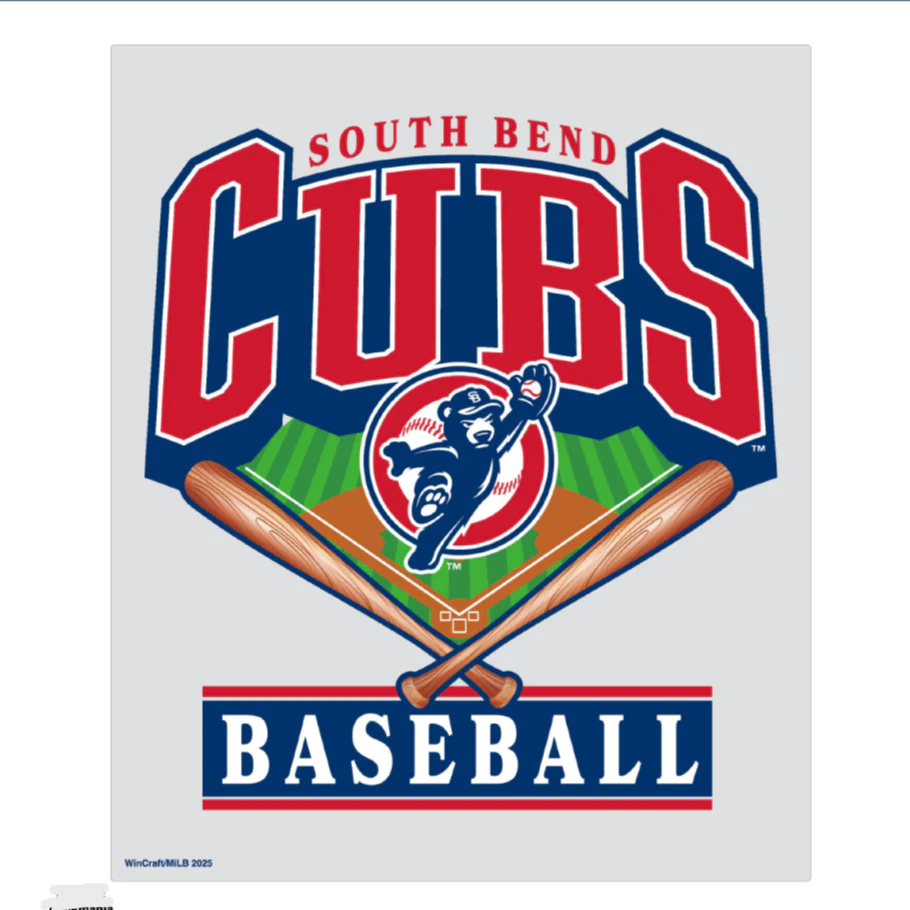 South Bend Cubs Grey Shot 50x60 Fleece Blanket