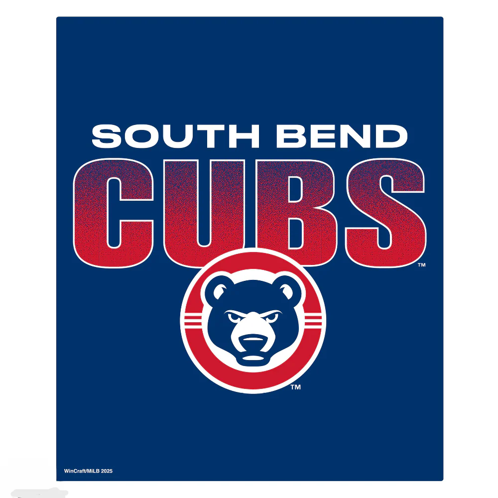 South Bend Cubs Royal 50x60 Fleece Blanket