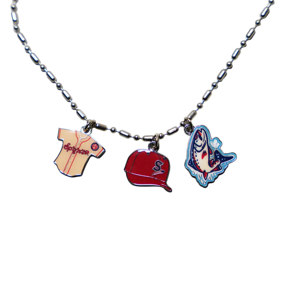 Spokane Indians 3-Charm Necklace - Image 2