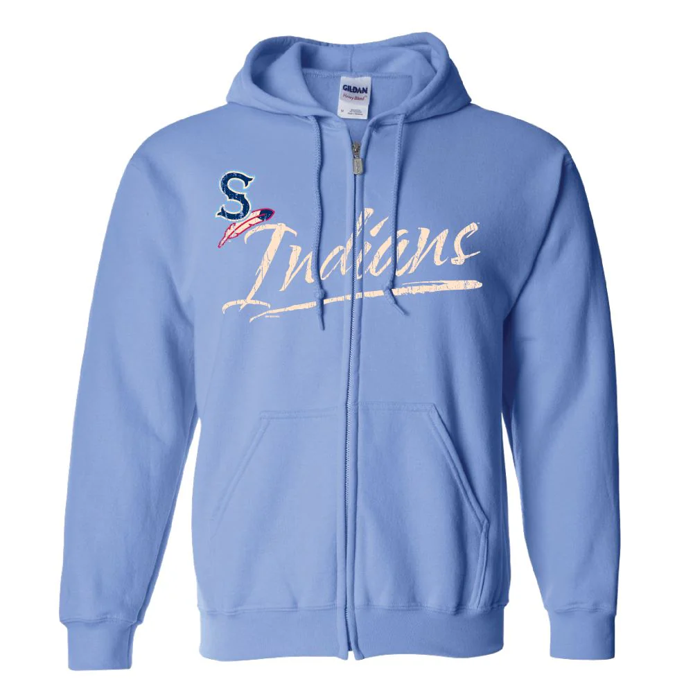 Spokane Indians Carolina Blue Full-Zip Hoodie