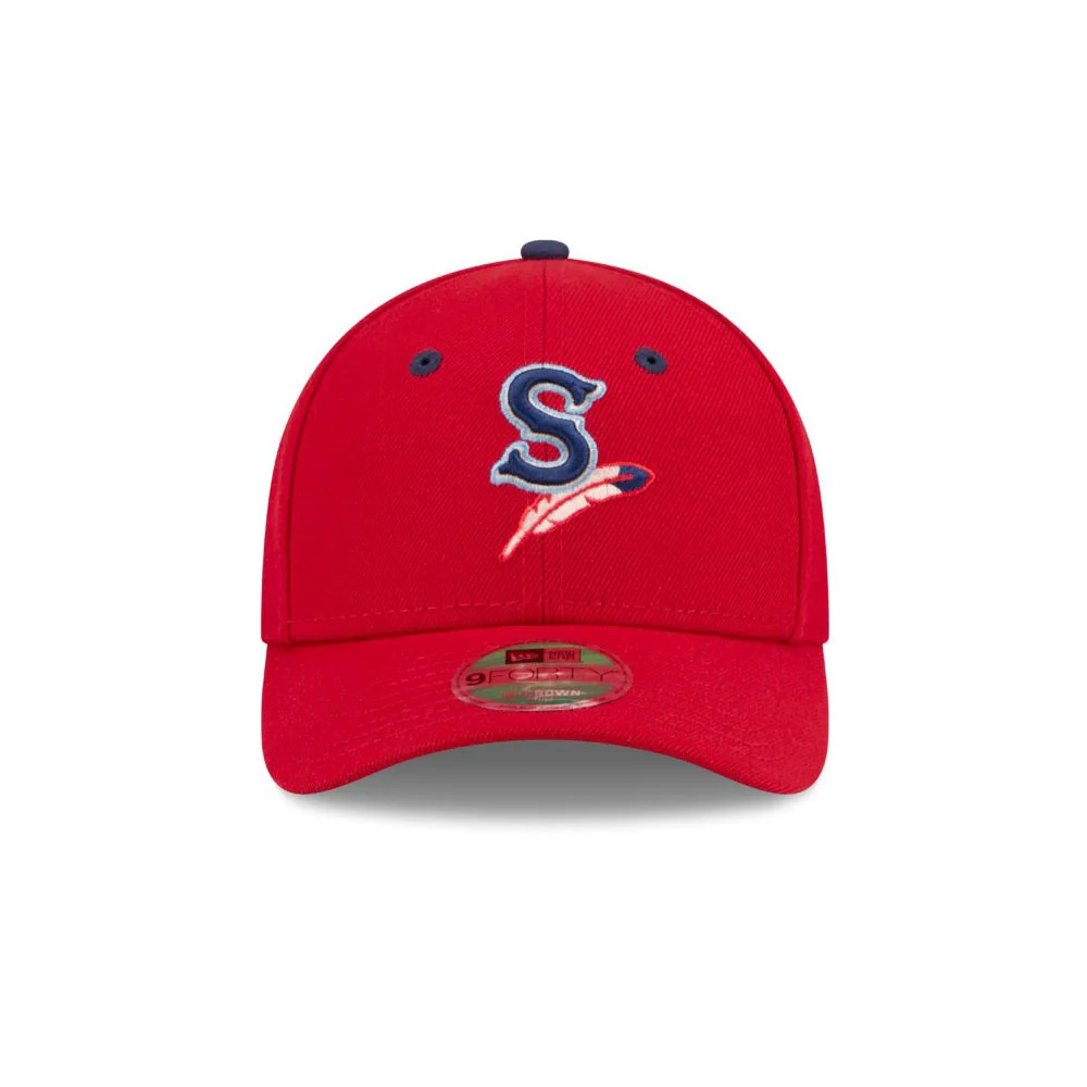 Spokane Indians Kids Red Jr 940MC Home Logo Snapback Cap - Image 2