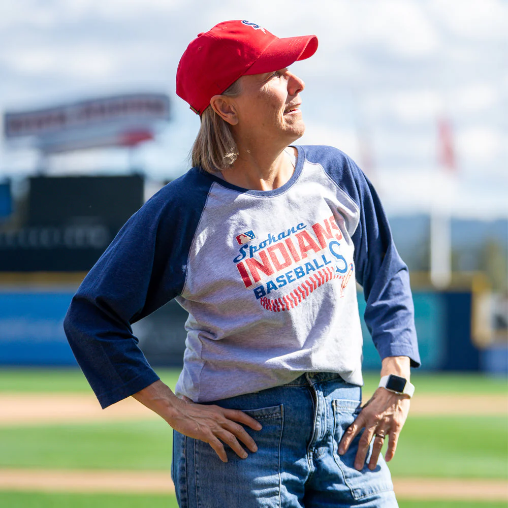 Spokane Indians Ladies Embry Baseball Tee - Image 2