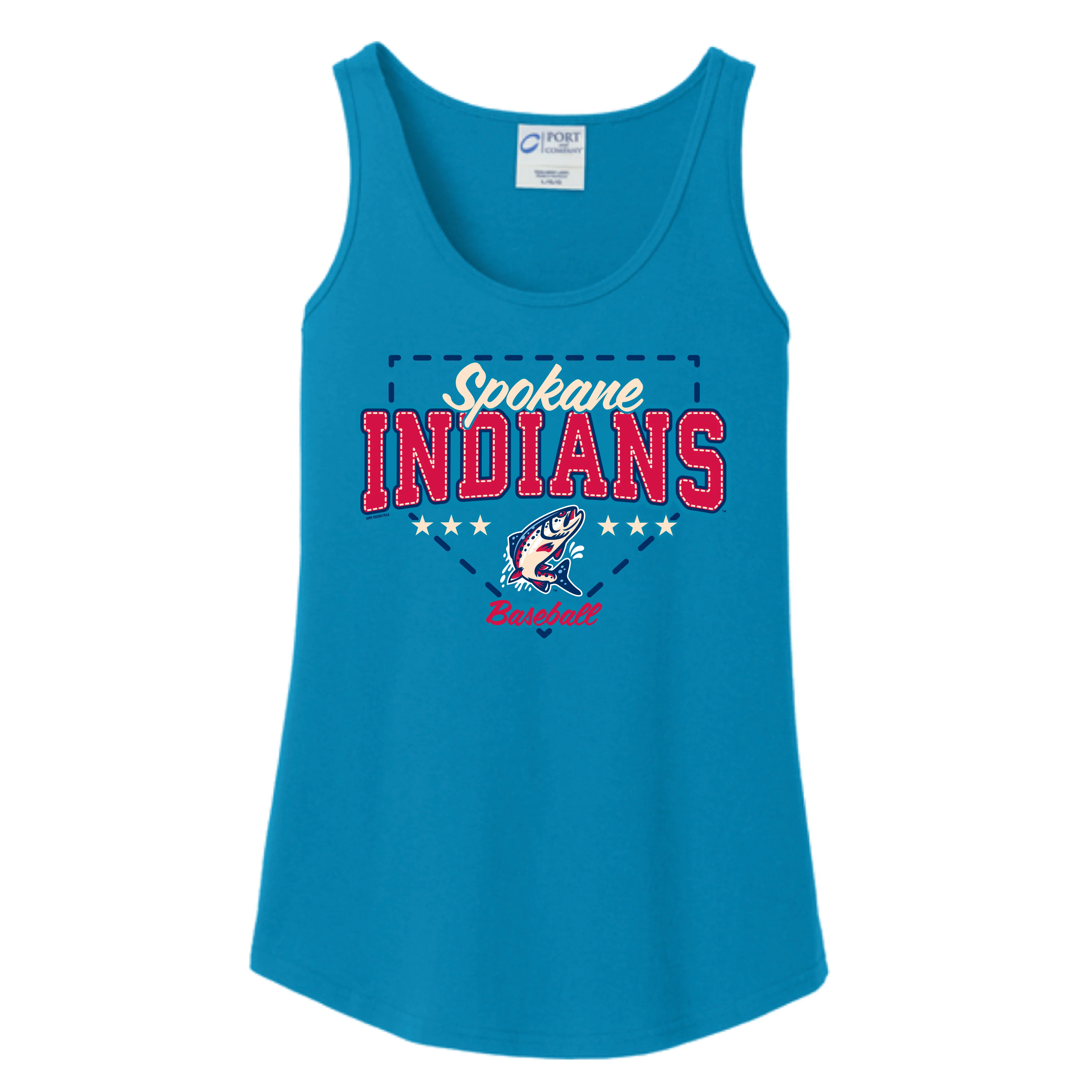 Spokane Indians Ladies Redband Baseface Tank
