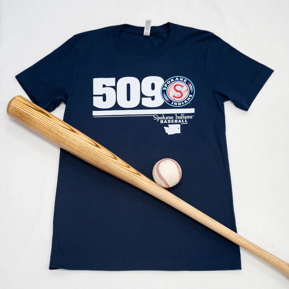 Spokane Indians Navy Bonds 509 Tee - Image 3