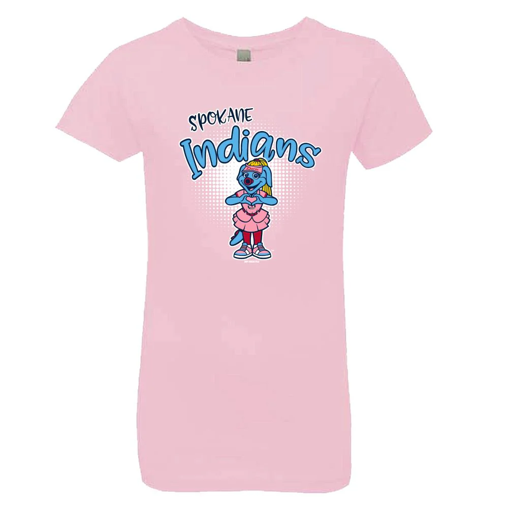 Spokane Indians Youth Girls Doris Heart Tee