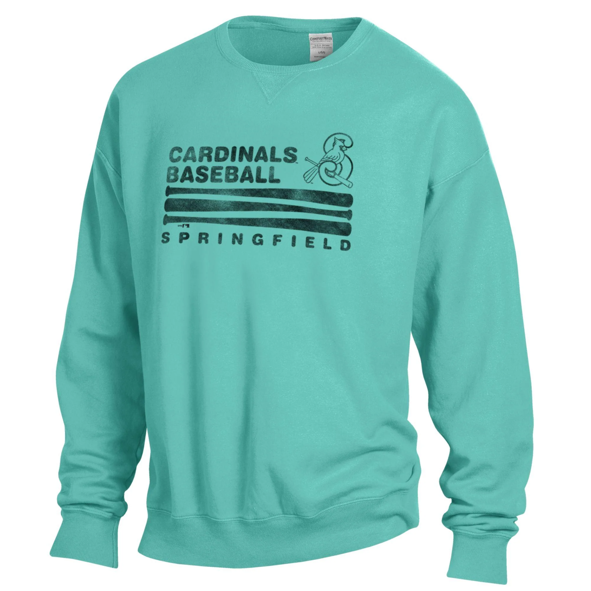 Springfield Cardinals Comfort Wash Fleece Crew Mint