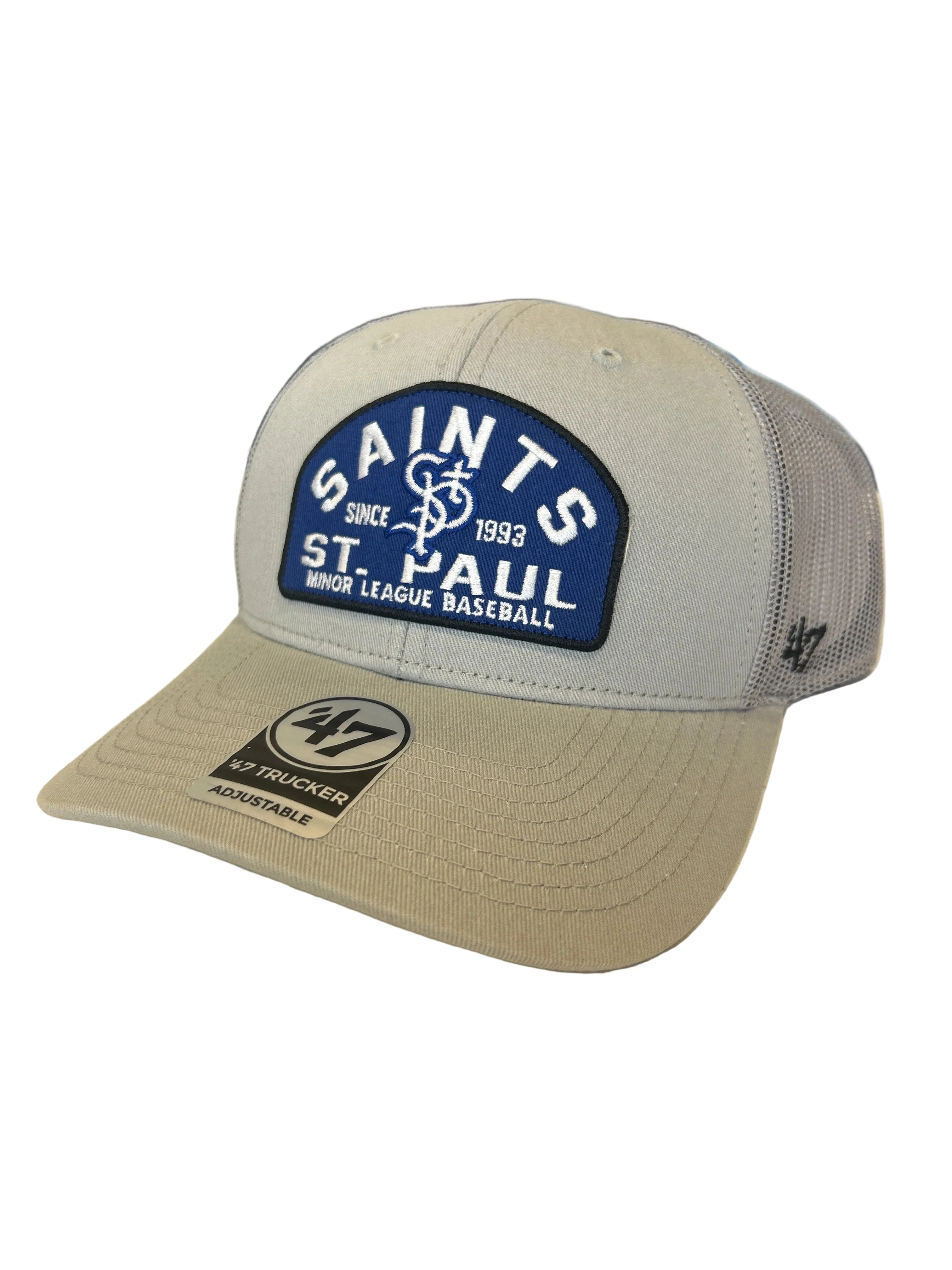 St. Paul Saints 47' Brand Leland Patch Trucker Gray Hat