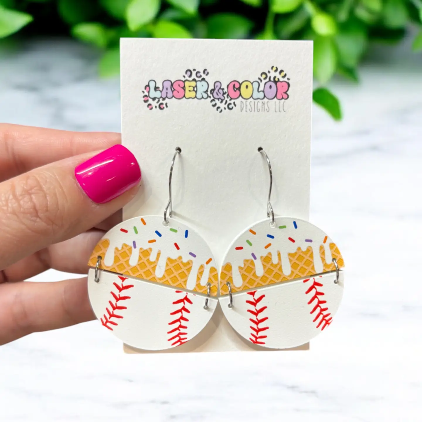 St. Paul Saints Fashion Baseball Earrings
