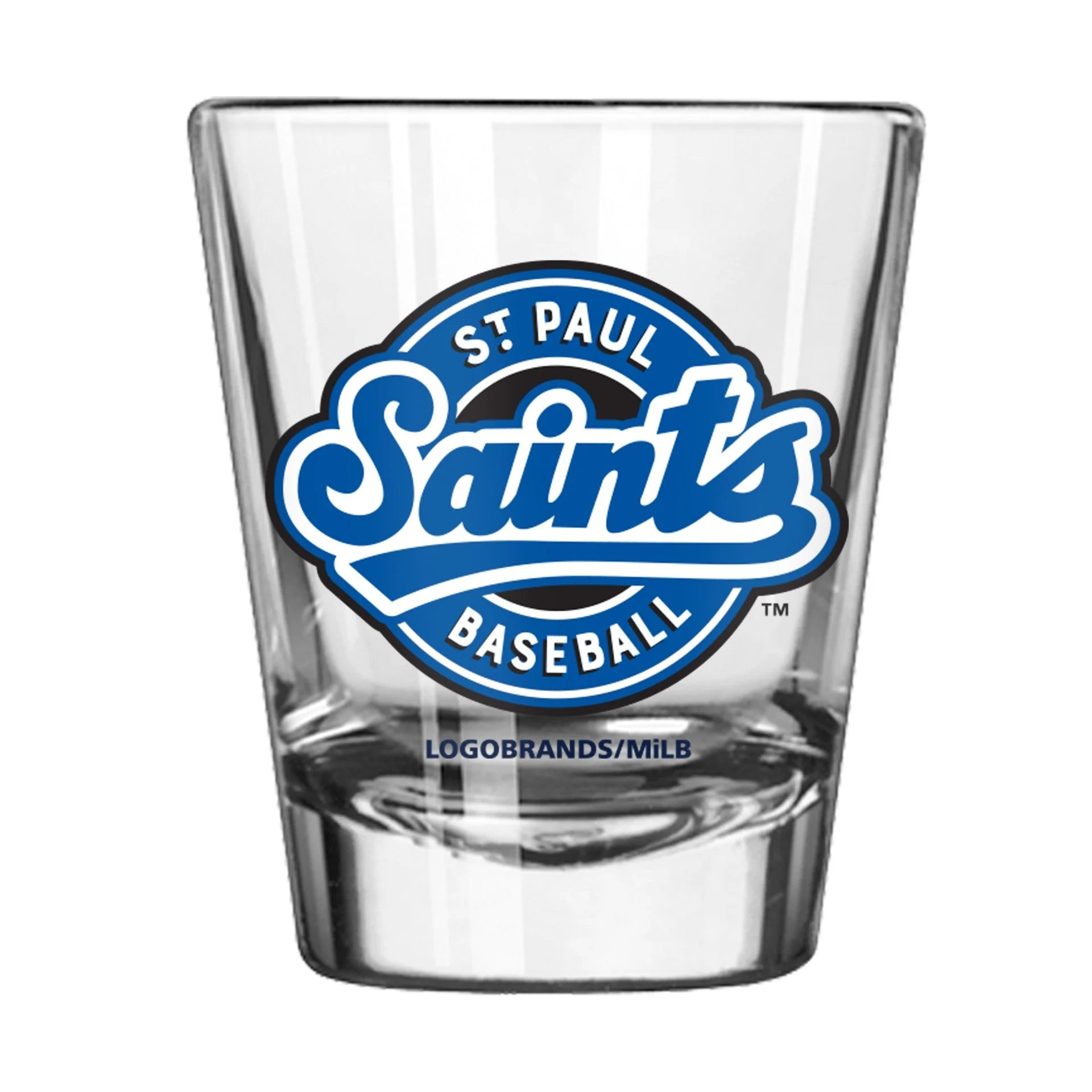 St. Paul Saints Glass Primary Logo Shot Glass