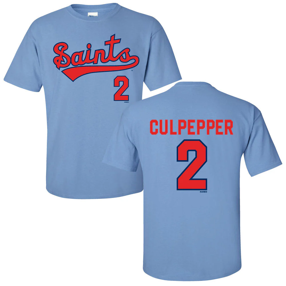St. Paul Saints Kaelen Culpepper Player Tee Retro Powder Blue