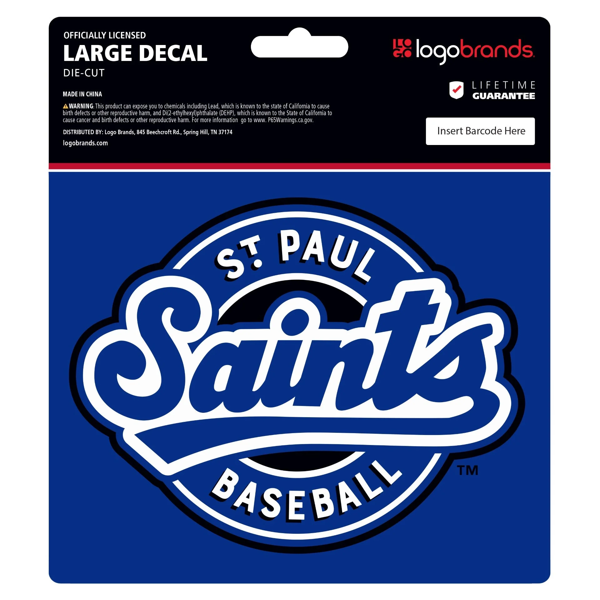 St. Paul Saints Large Primary Logo Decal