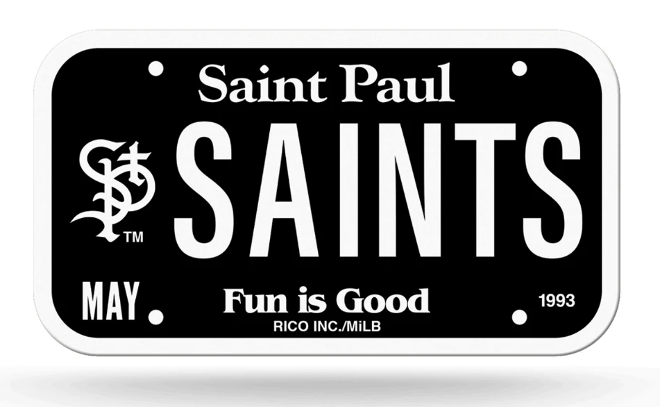 St. Paul Saints License Plate Magnet