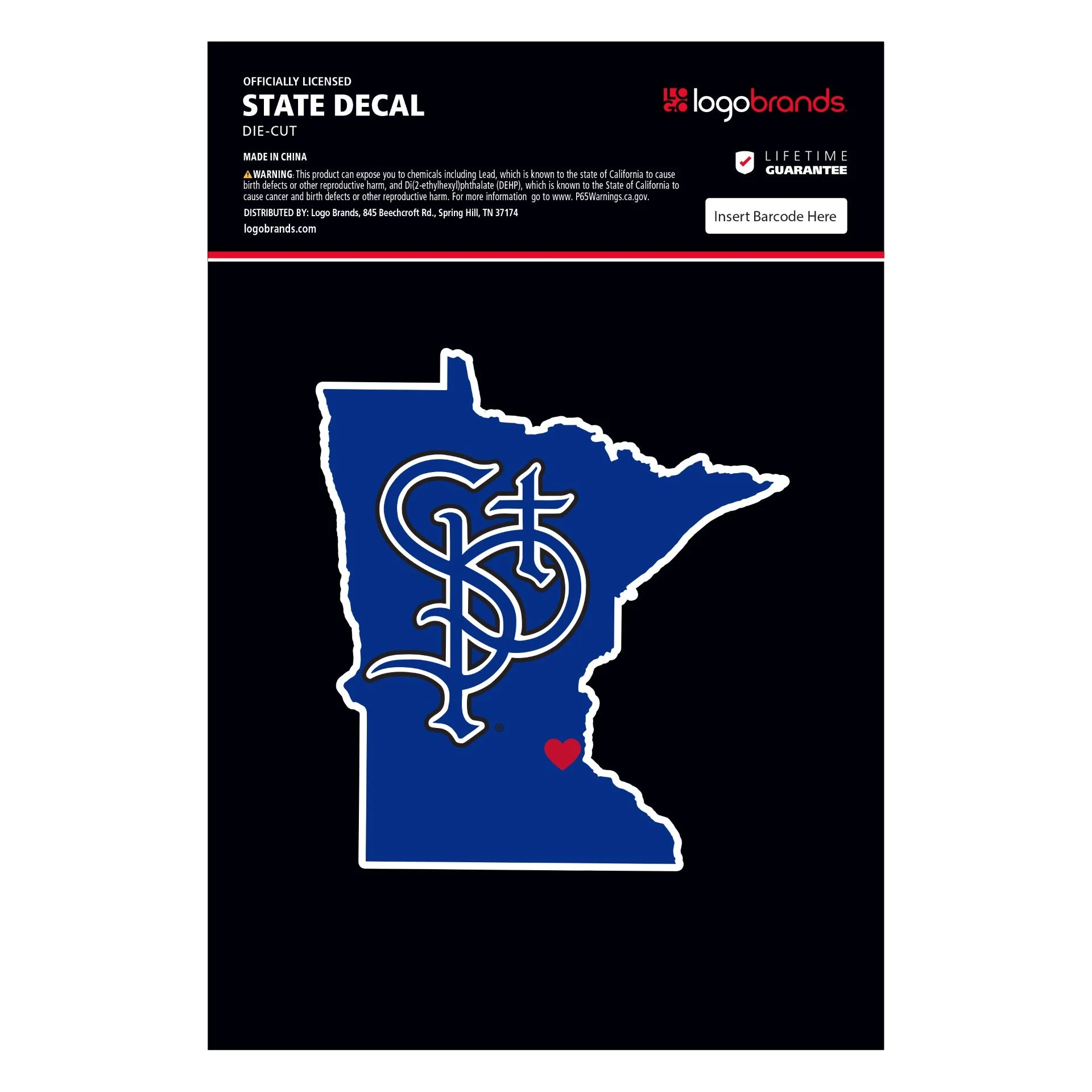 St. Paul Saints MN State Decal