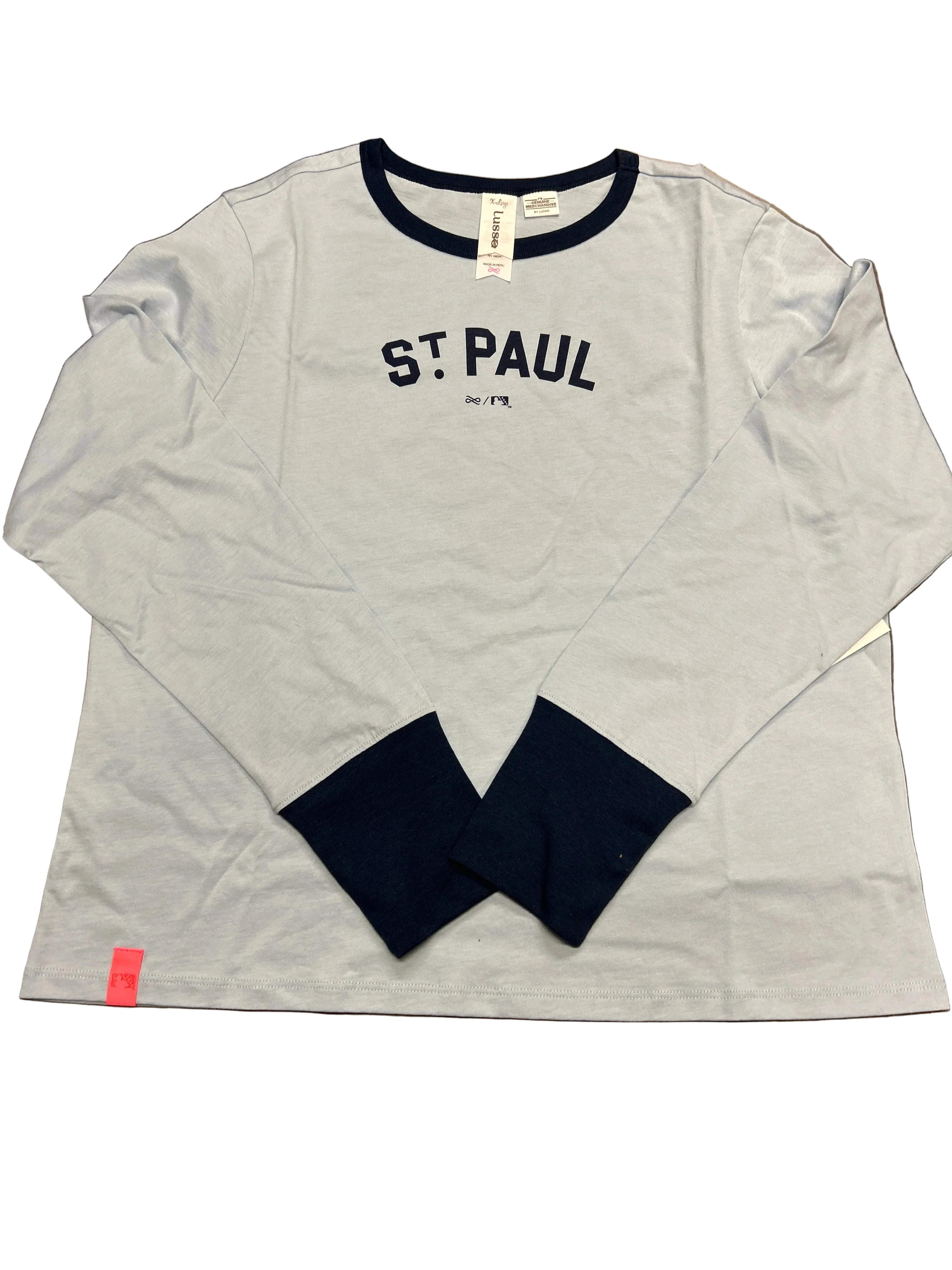 St. Paul Saints Womens Lusso Trixie Long Sleeve St. Paul Ringer Tee