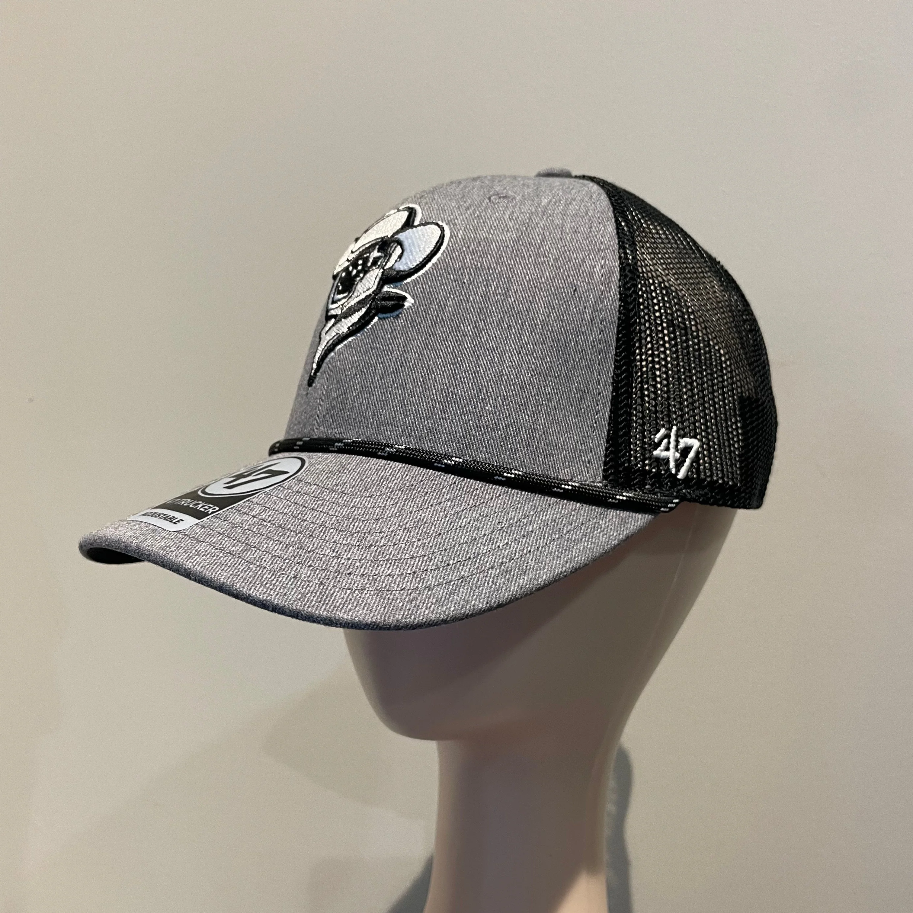Sugar Land Space Cowboys 47 Brand Hat Trucker Carbon Rope - Image 2