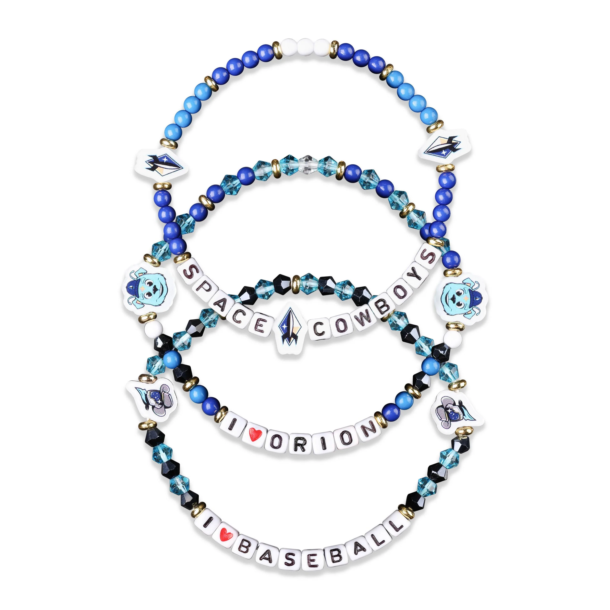 Sugar Land Space Cowboys Forever Collectibles Bracelet Friendship 3pk