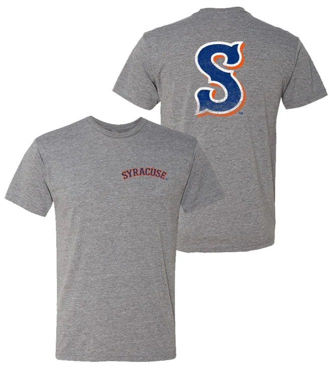 Syracuse Mets 108 Stitches Vintage Grey Tee