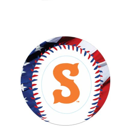 Syracuse Mets America 250 Logo Baseball