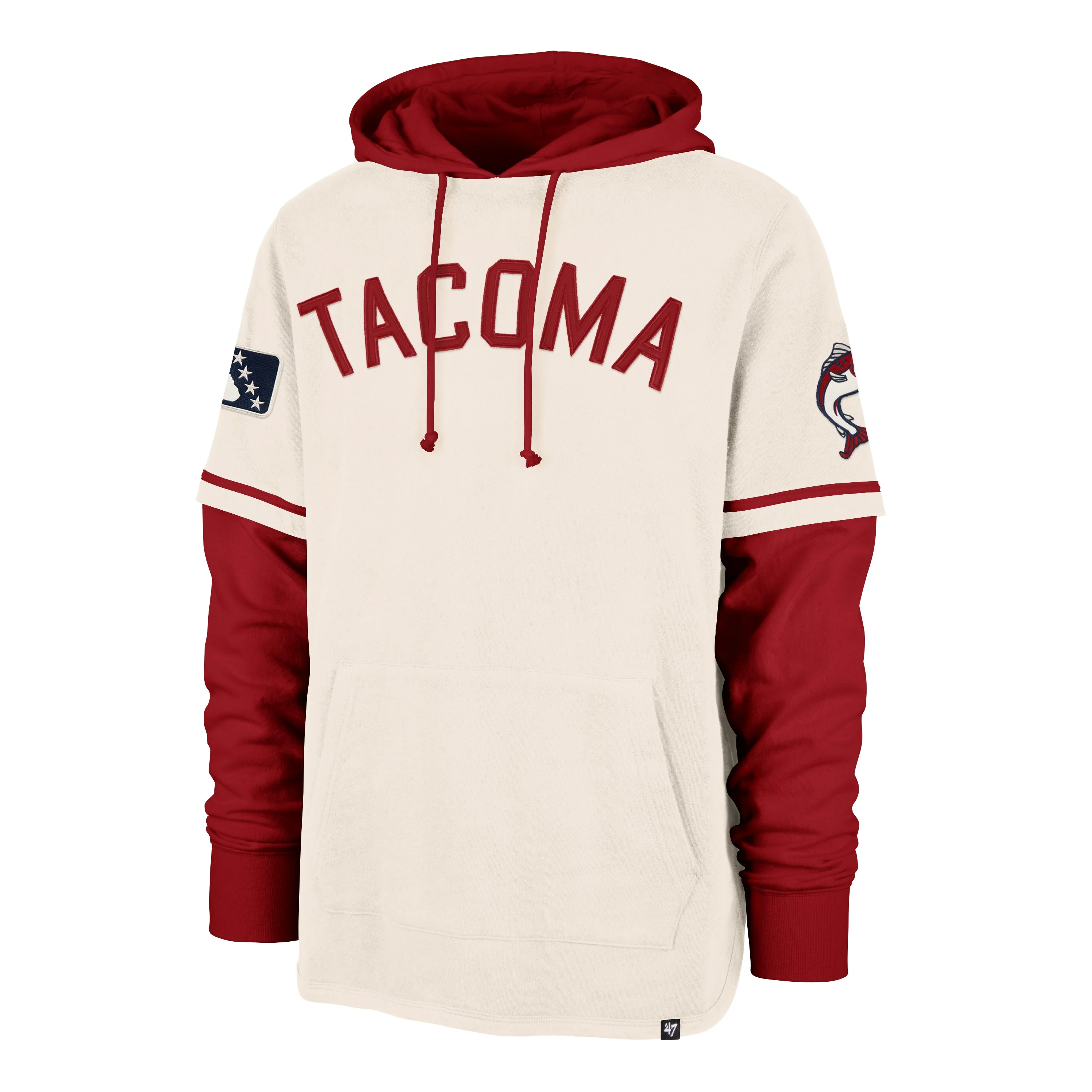 Tacoma Rainiers '47 Brand Cream Salmon Trifecta Shortstop Pullover