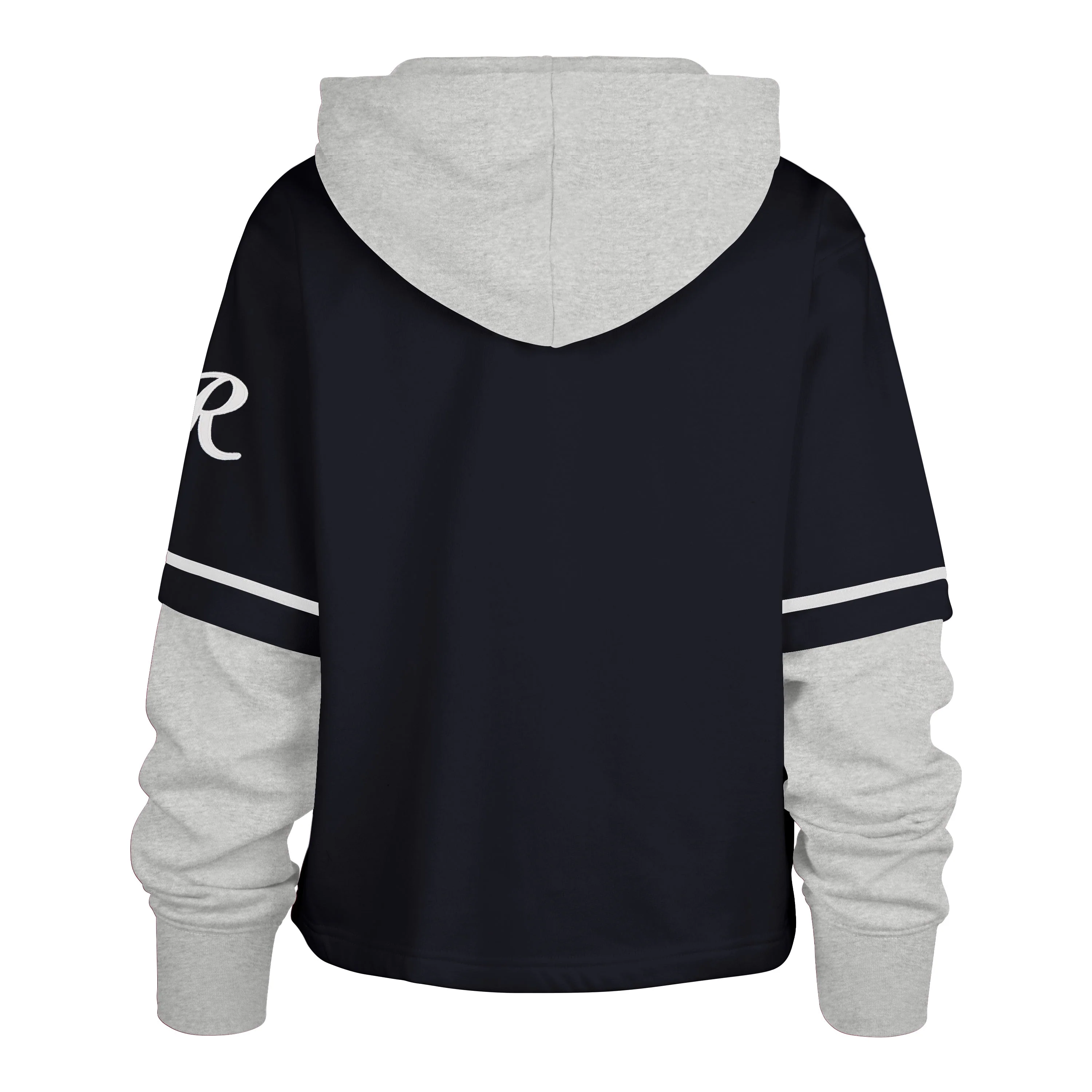 Tacoma Rainiers '47 Brand Women's Navy Cropped Trifecta Hood - Image 2