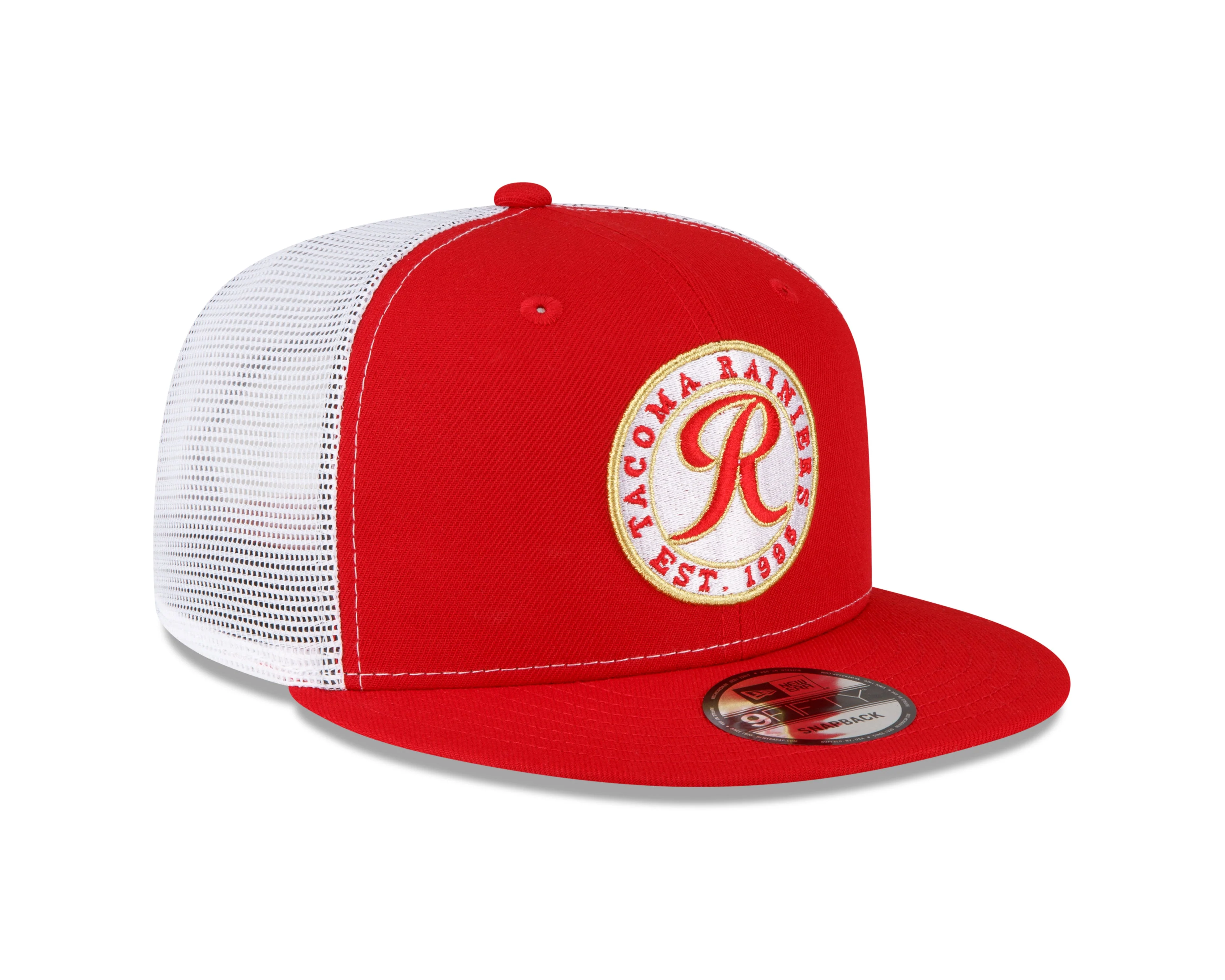 Tacoma Rainiers New Era 9Fifty Red Trucker Mesh Snapback - Image 4