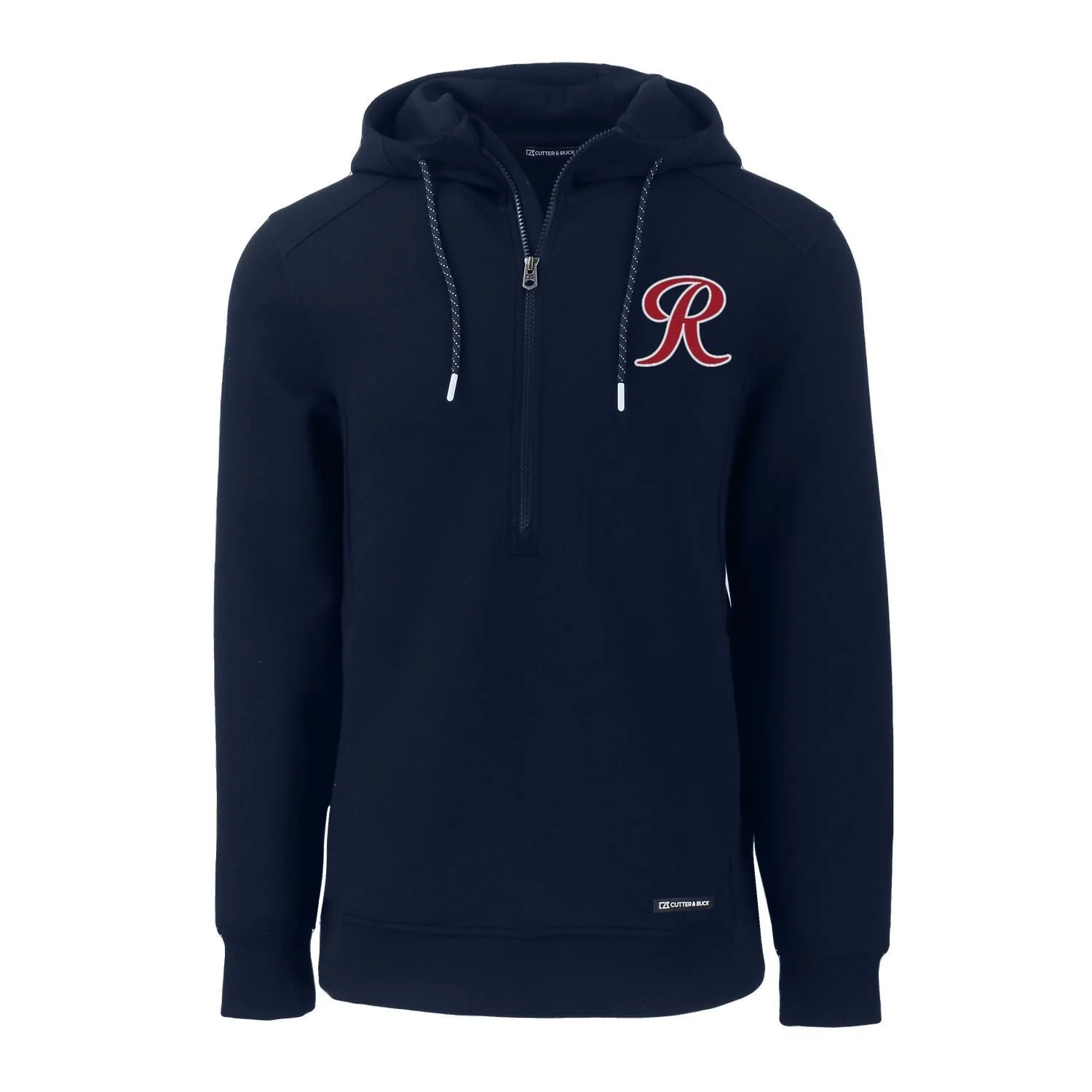 Tacoma Rainiers Cutter & Buck Navy Roam 1/2 Zip Hooded Pullover