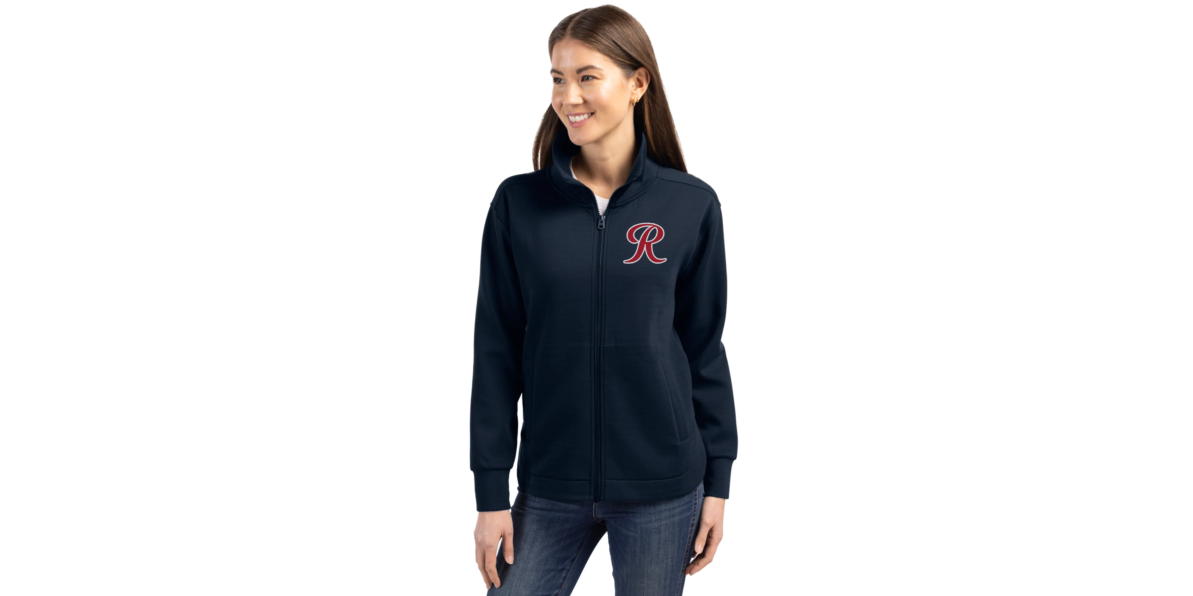 Tacoma Rainiers Cutter & Buck Women's Navy Roam Full Zip Jacket - Image 2